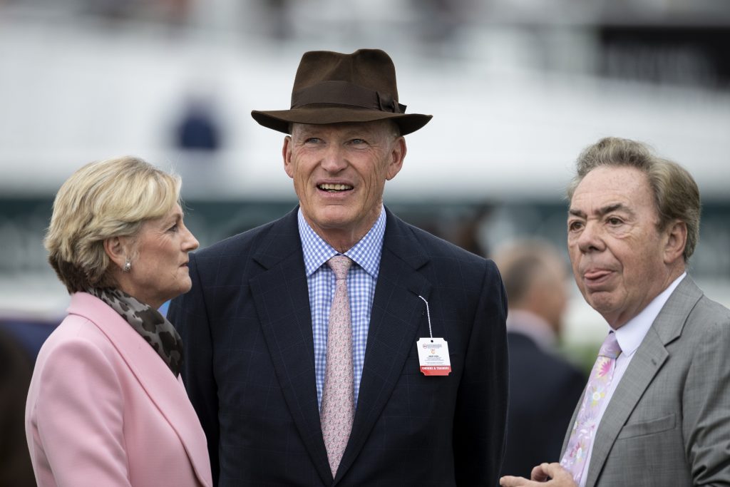 John Gosden with Lady and Lord Lloyd Webber
