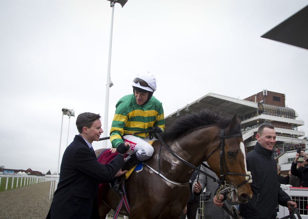 Joseph O'Brien and Ivanovich Gorbatov after winning the Triumph Hurdle