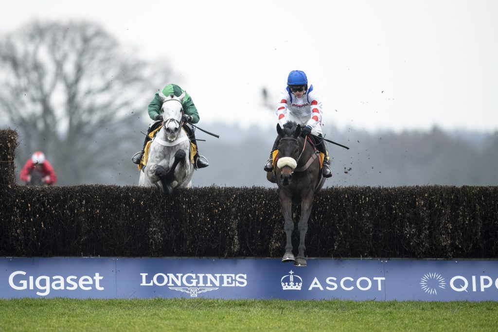 Clan Des Obeaux winning the Denman Chase at Ascot
