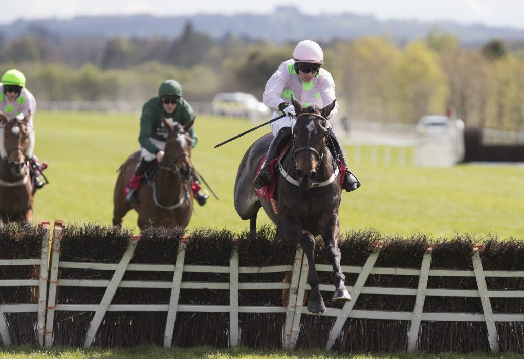 Benie Des Dieux wins the Mares Champion Hurdle at Punchestown
