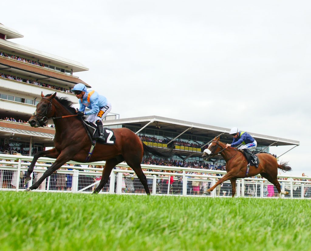 Boitron winning the Denford Stakes at Newbury under Silvestre De Sousa
