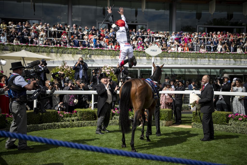 Frankie Dettori Celebrating