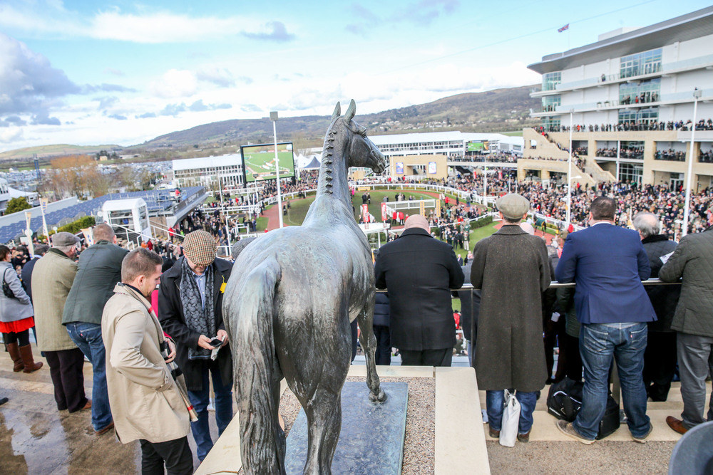 Scenic shot of the crowd at Cheltenham